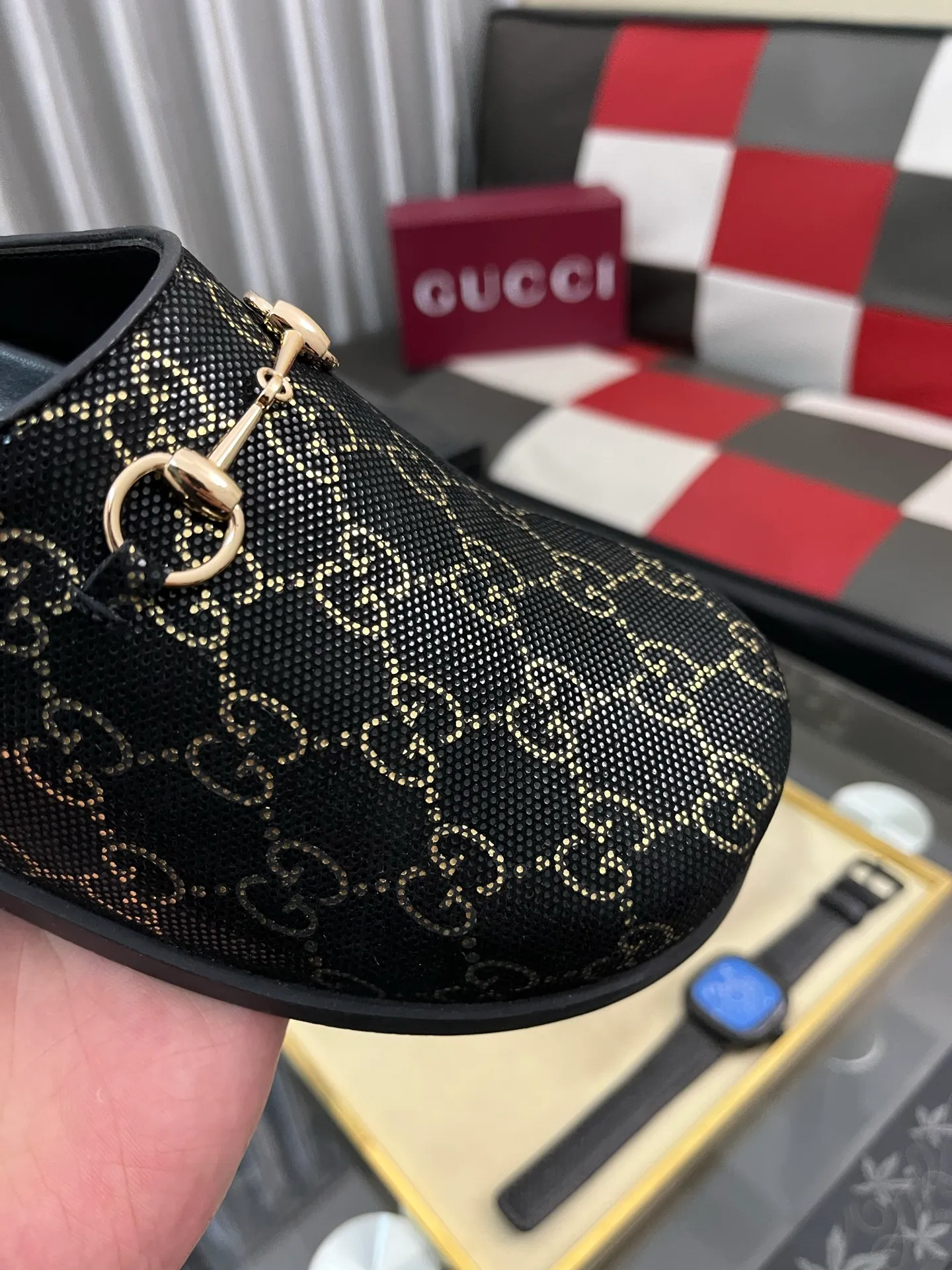 Ex-factory price: 438⌚️⌚️[Gucci] 2025 new season half-slip men's shoes, made of Italian imported first-layer frosted cowhide➕sheepskin lining, original hardware buckle, original combination wear-resistant outsole, real shot 🎬 Very comfortable on the feet, size 38-44